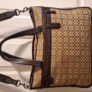 VINTAGE COACH Signature Logo Business Tote Bag Briefcase
